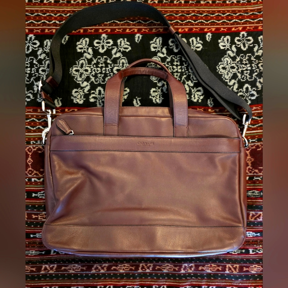 Coach Hamilton Leather Laptop Bag With Shoulder Strap Excellent Condition